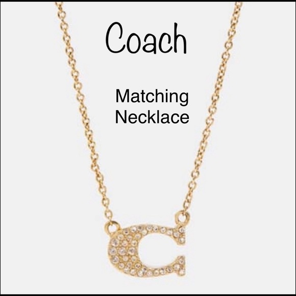 SOLD! SHOW GIVEAWAY! Coach Signature Pave Bar Stud Rose Gold Earrings - Picture 4 of 5